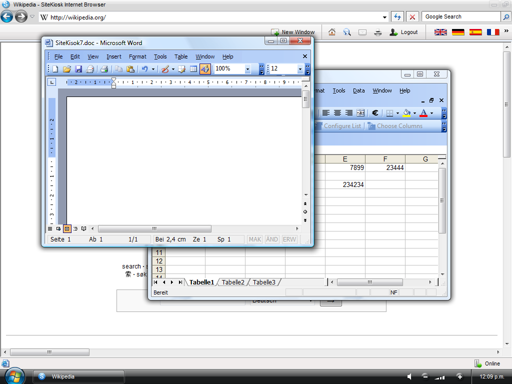 SiteKiosk.es - Lista de características de sofware SiteKiosk