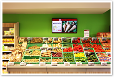 Puesto de verduras y frutas