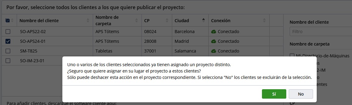 Confirmación sustitución contenidos